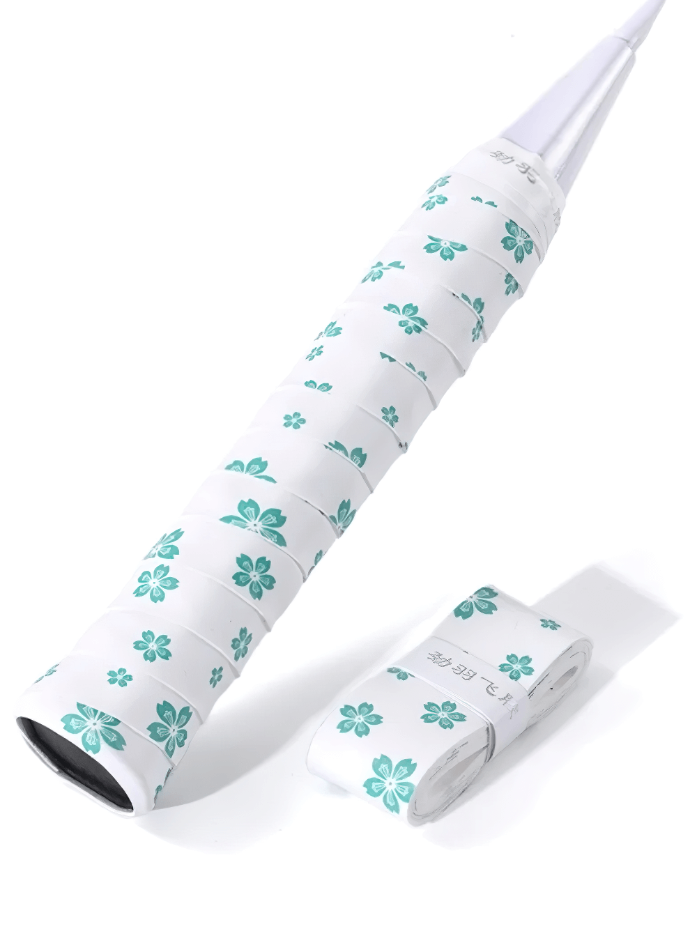 Sakura Design Non-Slip Racket Tennis Tape - SF3463 with floral print for enhanced grip on tennis and badminton rackets.